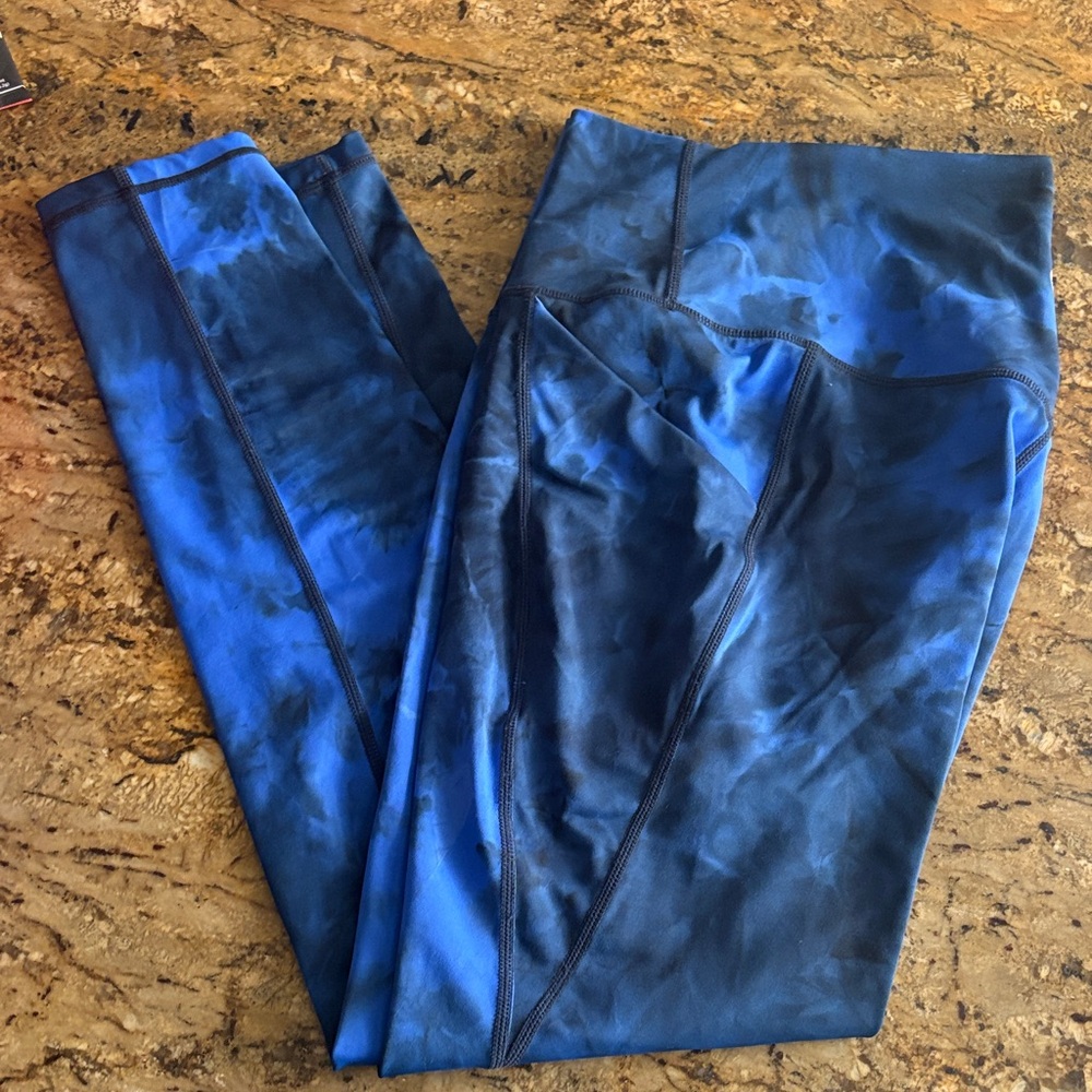 Blue Tie-Dye Leggings